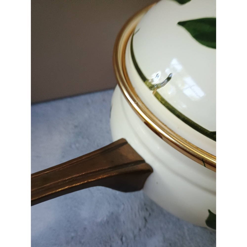 Villeroy & Boch French Garden Enamel Cooking Pot (3 qt)‎ With Lid Floral Decor - Picture 5 of 11